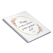 2026 JW Jaar Tekst Mattheüs 5:3 met Rozen Notitieboek (Rechterzijde)