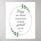 2026 JW Jaar Tekst Mattheüs 5:3 Poster (Voorkant)