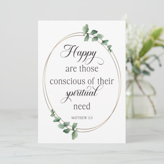 2026 JW Year Text Calendar Card Programmakaart (Staand voorkant)