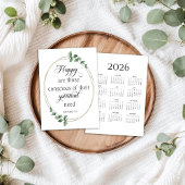 2026 JW Year Text Calendar Card Programmakaart