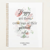 2026 JW Year Text Matthew 5:3 with Spring Flowers  Planner (Voorkant)