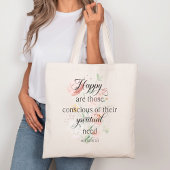 2026 JW Year Text Matthew 5:3 with Spring Flowers Tote Bag