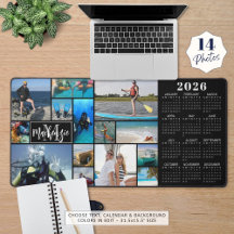 2026 Kalender 14 Foto's Monogram Naam Aangepaste k