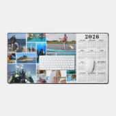 2026 Kalender 15 Foto's Monogram Aangepaste kleure Bureaumat (Keyboard & Muis)