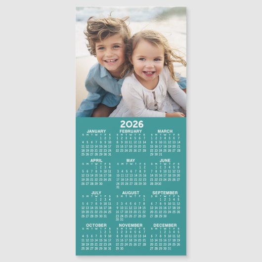 2026 Kalender 1 Fotocollage - Kan aqua bewerken (Voorkant)