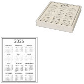 2026 Kalender #2 Vier Rijen, Drie Kolommen Rubberstempel (Gestempeld)