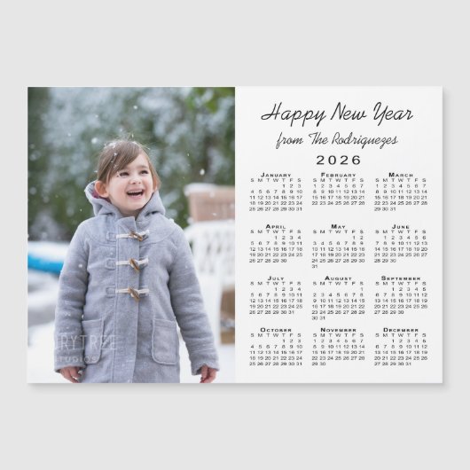 2026 Kalender Aangepaste Foto Gelukkig Nieuwjaar M (Voorkant)