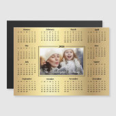 2026 Kalender Aangepaste Foto Gouden Folie Familie (Voorkant / Achterkant)