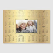 2026 Kalender Aangepaste Foto Gouden Folie Familie (Voorkant)