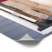 2026 Kalender Aangepaste Foto Monogram Naam Navy B Poster (Hoek)