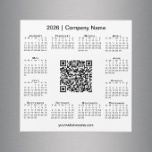 2026 Kalender Aangepaste Zakelijke QR-code Witte m