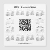 2026 Kalender Aangepaste Zakelijke QR-code Witte m (Voorkant)