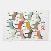 2026 Kalender Aarde Tonen Ezel Theedoek (Horizontaal)