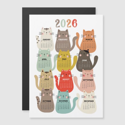 2026 Kalender Aarde Tonen Katten (Voorkant / Achterkant)