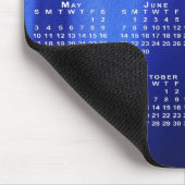 2026 Kalender Abstract Blauw Aangepaste Foto Muismat (Hoek)