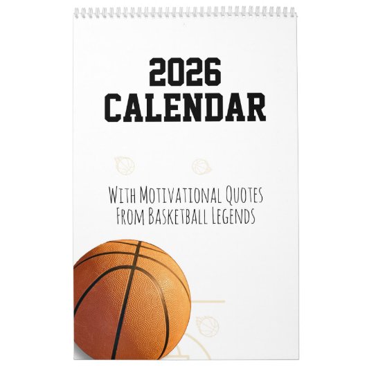 2026 Kalender Basketbal Inspirerende Citaten (Hoes)