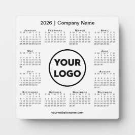 2026 Kalender Bedrijf Logo Business Desktop Fotoplaat