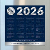 2026 Kalender Bedrijf Logo Navy & Silver