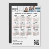 2026 Kalender Bedrijf Logo QR Code Bourgondië Foto (Voorkant / Achterkant)