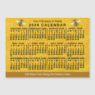 2026 Kalender Bij Honingraat Aangepaste Imker Magn