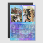 2026 Kalender Boho Watercolor Aangepaste Foto Magn (Voorkant / Achterkant)