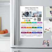 2026 Kalender Business 2 Foto Logo QR Magnetisch