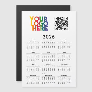 2026 Kalender Business Logo QR Code Magnetische Ka