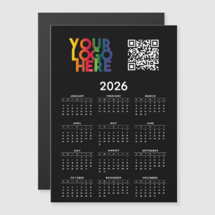 2026 Kalender Business Logo QR Code Magnetische Ka
