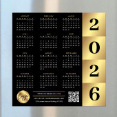 2026 Kalender Business Logo QR Code Zwart & Goud