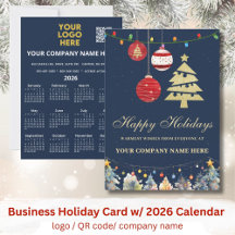 2026 Kalender Business Logo QR Feestelijk