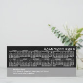 2026 Kalender Business Rack Kaart Zwart (Staand voorkant)
