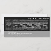 2026 Kalender Business Rack Kaart Zwart (Voorkant)