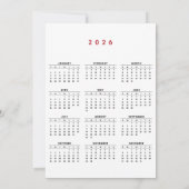 2026 Kalender Corporate Business Logo Christmas (Achterkant)