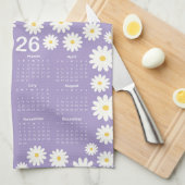2026 Kalender Daisy Flower Pattern Theedoek (Quarter Fold)
