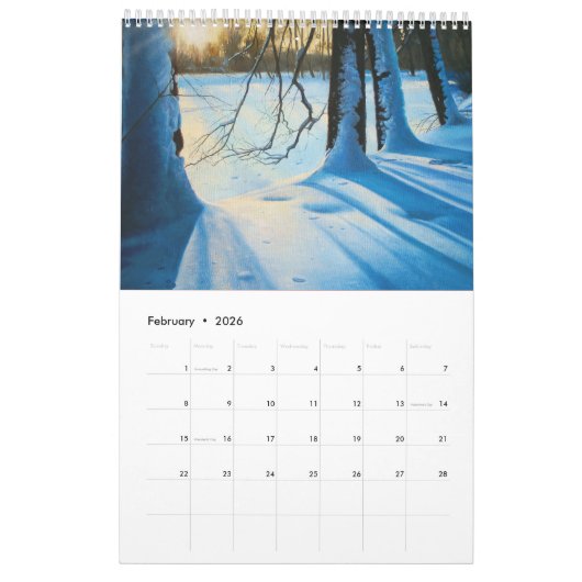 2026 Kalender Design – Lukian Art Painting (Feb 2026)