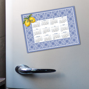 2026 kalender Dolce Vita Italiaanse Tegels en Citr Magnetische Uitnodiging