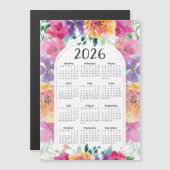 2026 Kalender Elegante Kleurrijke Bloementuin (Voorkant / Achterkant)