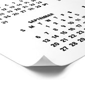 2026 Kalender Elegante Script Naam Foto Poster (Hoek)