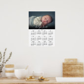 2026 Kalender Elegante Script Naam Foto Poster (Keuken)