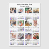 2026 Kalender Familie 12 Foto Collage Minimalist (Voorkant)