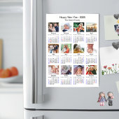 2026 Kalender Familie 12 Foto Collage Minimalist