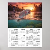 2026 Kalender, Fly Fishing, Forel / Vis Poster (Voorkant)