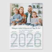 2026 Kalender Foto Aangepaste Kleur Kerst Kaart (Voorkant)