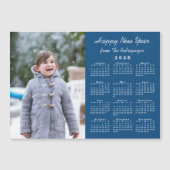 2026 Kalender Foto Gelukkig Nieuwjaar Blauwe Magne (Voorkant)