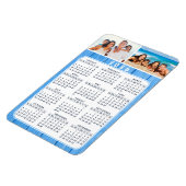 2026 Kalender Fotomagneet voor Koelkast Blauw Magneet (Linkerzijde)