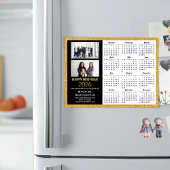 2026 Kalender Goud Zwart Business 2 Foto Magnetisc