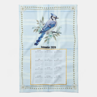 2026 Kalender Handdoek Bluejay 2