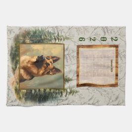 2026 Kalender Handdoek Duitse Herder Woodland