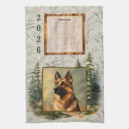 2026 Kalender Handdoek Duitse Herdershond Boslands