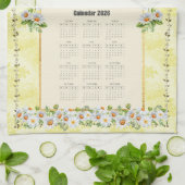 2026 Kalender Handdoek Geel Daisy Gift van God (Gevouwen)